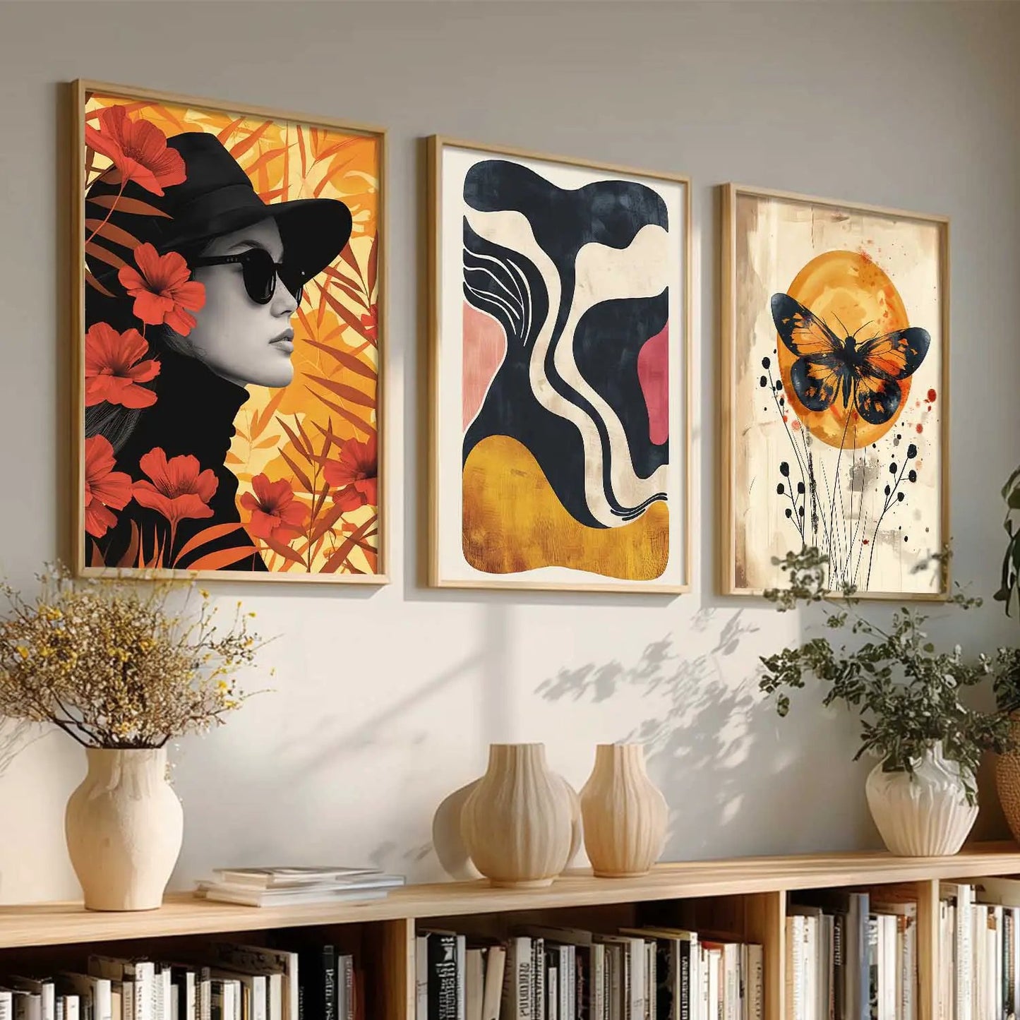 Modern  Wall  Art  Paintings for Living Room - Wall Poster With frames