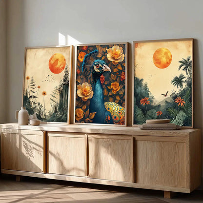 Traditional    Wall  Art  Paintings for Living Room - Wall Poster With frames