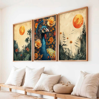 Traditional    Wall  Art  Paintings for Living Room - Wall Poster With frames