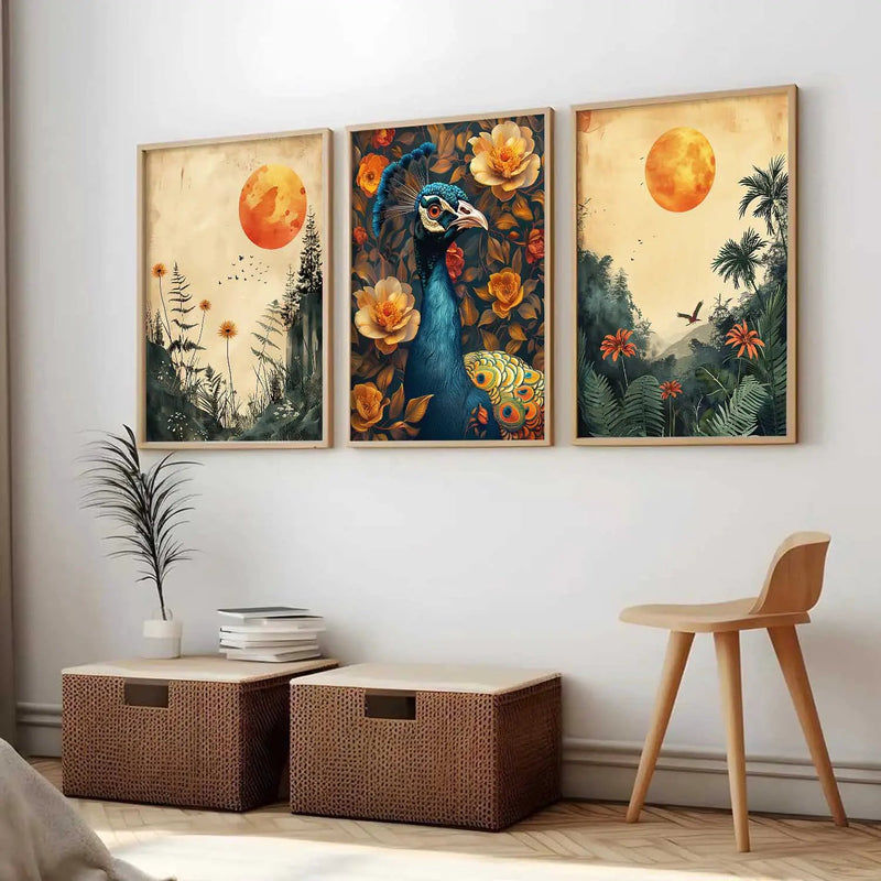 Traditional    Wall  Art  Paintings for Living Room - Wall Poster With frames