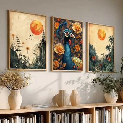 Traditional    Wall  Art  Paintings for Living Room - Wall Poster With frames