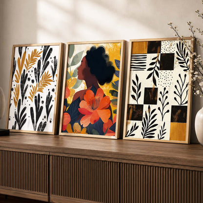 Modern  Wall Art Paintings for Living Room - Wall Poster With frames