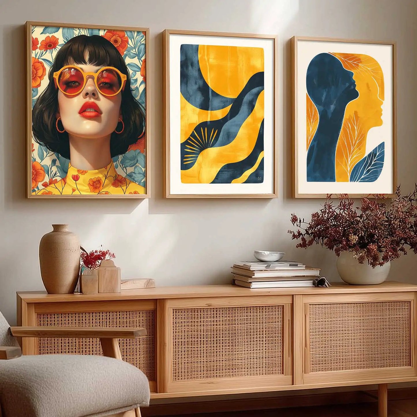 Modern  Wall  Art  Paintings for Living Room - Wall Poster With frames