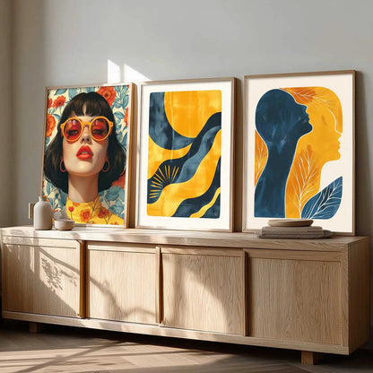 Modern  Wall  Art  Paintings for Living Room - Wall Poster With frames