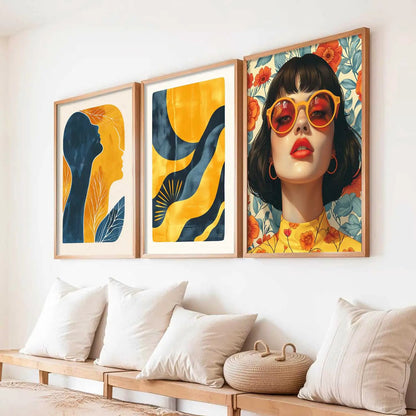 Modern  Wall  Art  Paintings for Living Room - Wall Poster With frames