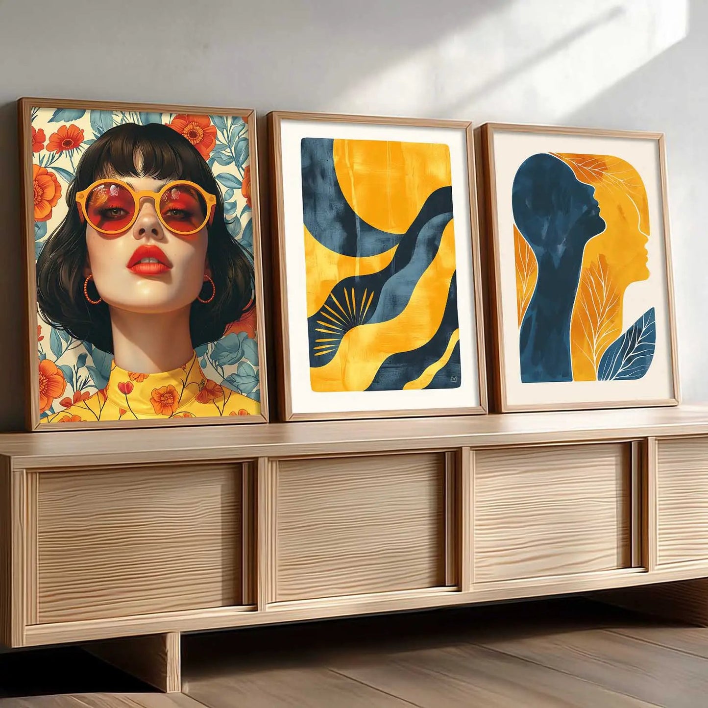 Modern  Wall  Art  Paintings for Living Room - Wall Poster With frames