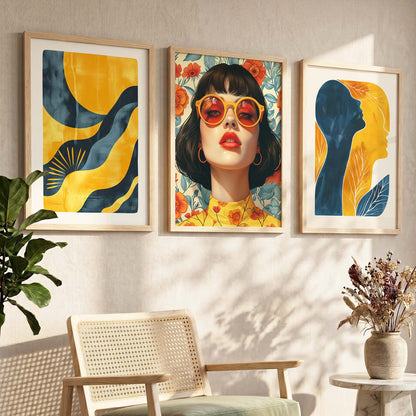 Modern  Wall  Art  Paintings for Living Room - Wall Poster With frames