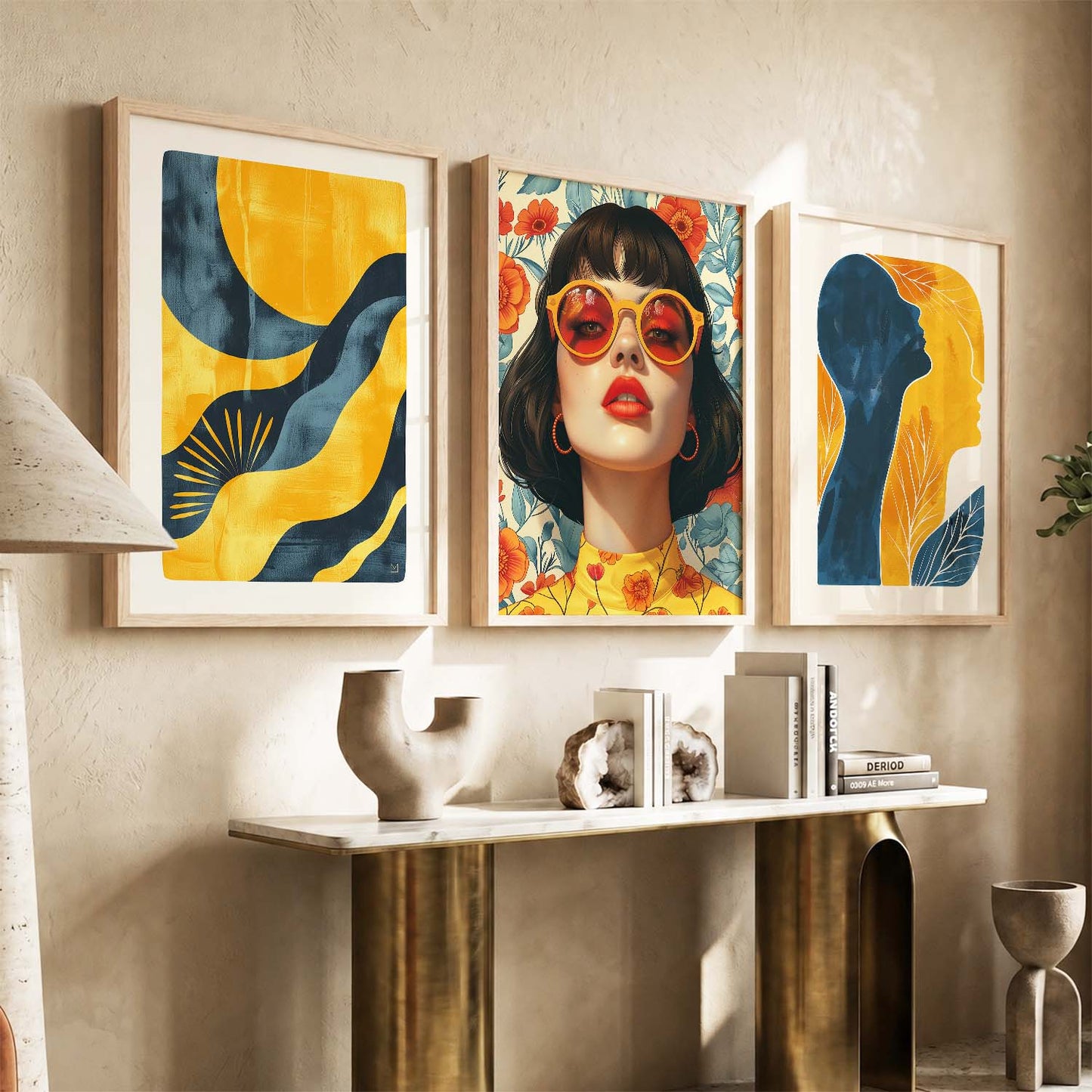Modern  Wall  Art  Paintings for Living Room - Wall Poster With frames