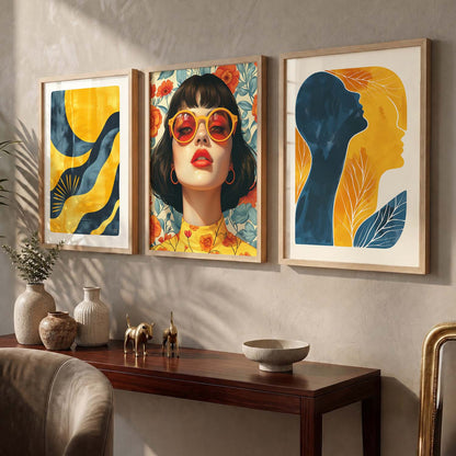 Modern  Wall  Art  Paintings for Living Room - Wall Poster With frames