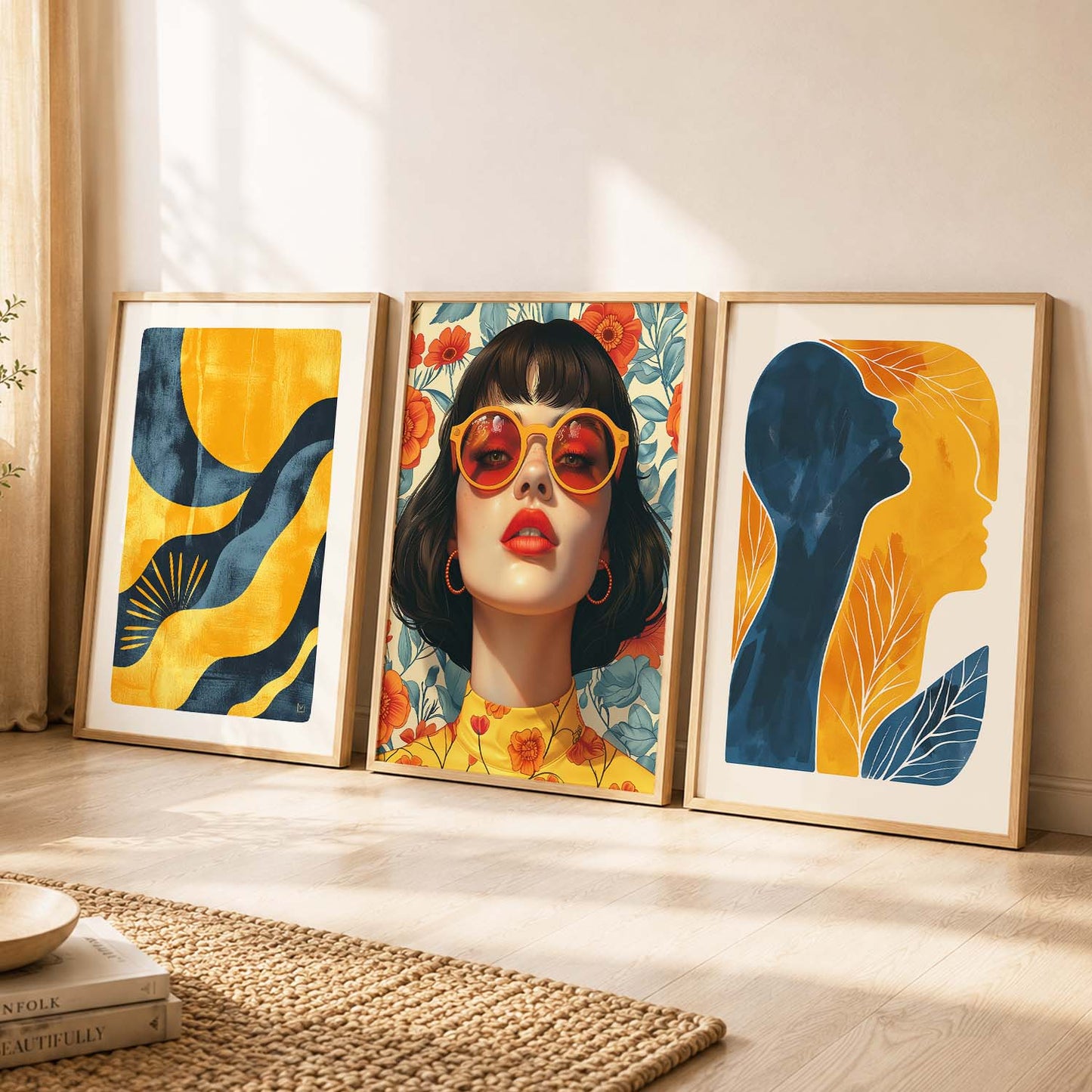 Modern  Wall  Art  Paintings for Living Room - Wall Poster With frames