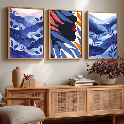 Modern  Wall  Art  Paintings for Living Room - Wall Poster With frames
