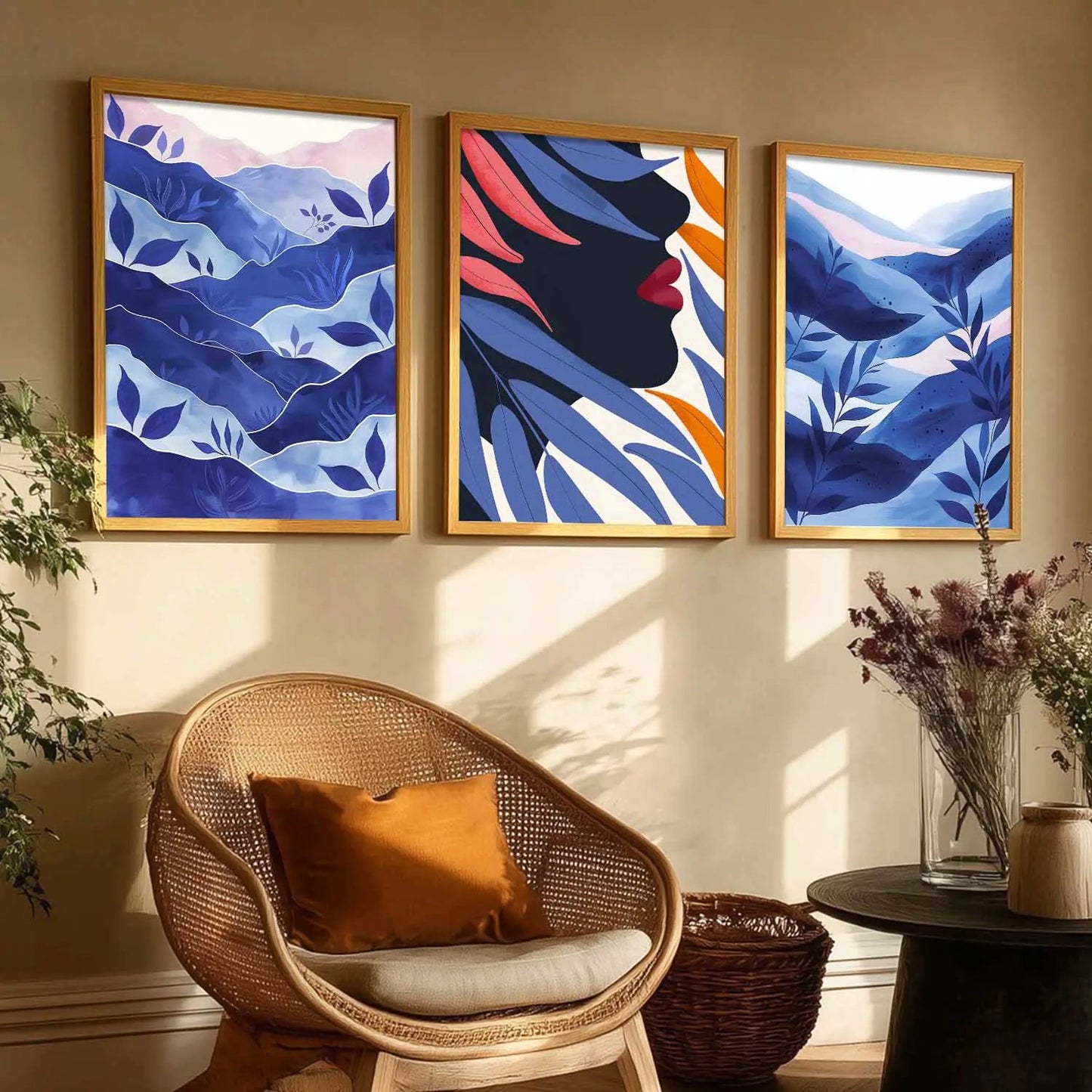 Modern  Wall  Art  Paintings for Living Room - Wall Poster With frames