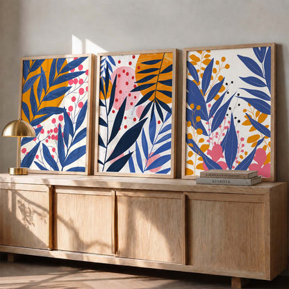 Floral Wall  Art Paintings for Living Room - Wall Poster With frames