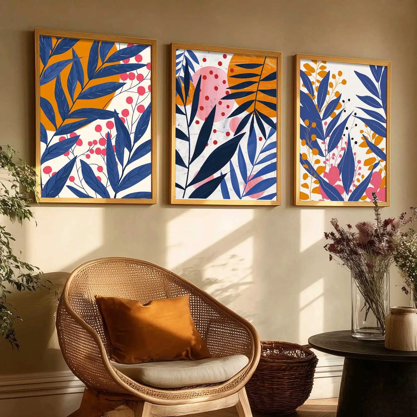 Floral Wall  Art Paintings for Living Room - Wall Poster With frames