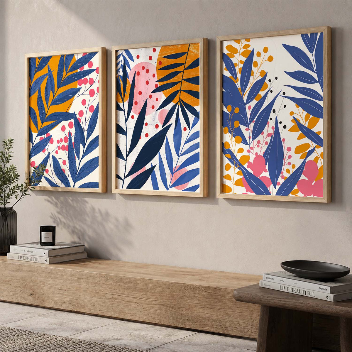 Floral Wall  Art Paintings for Living Room - Wall Poster With frames