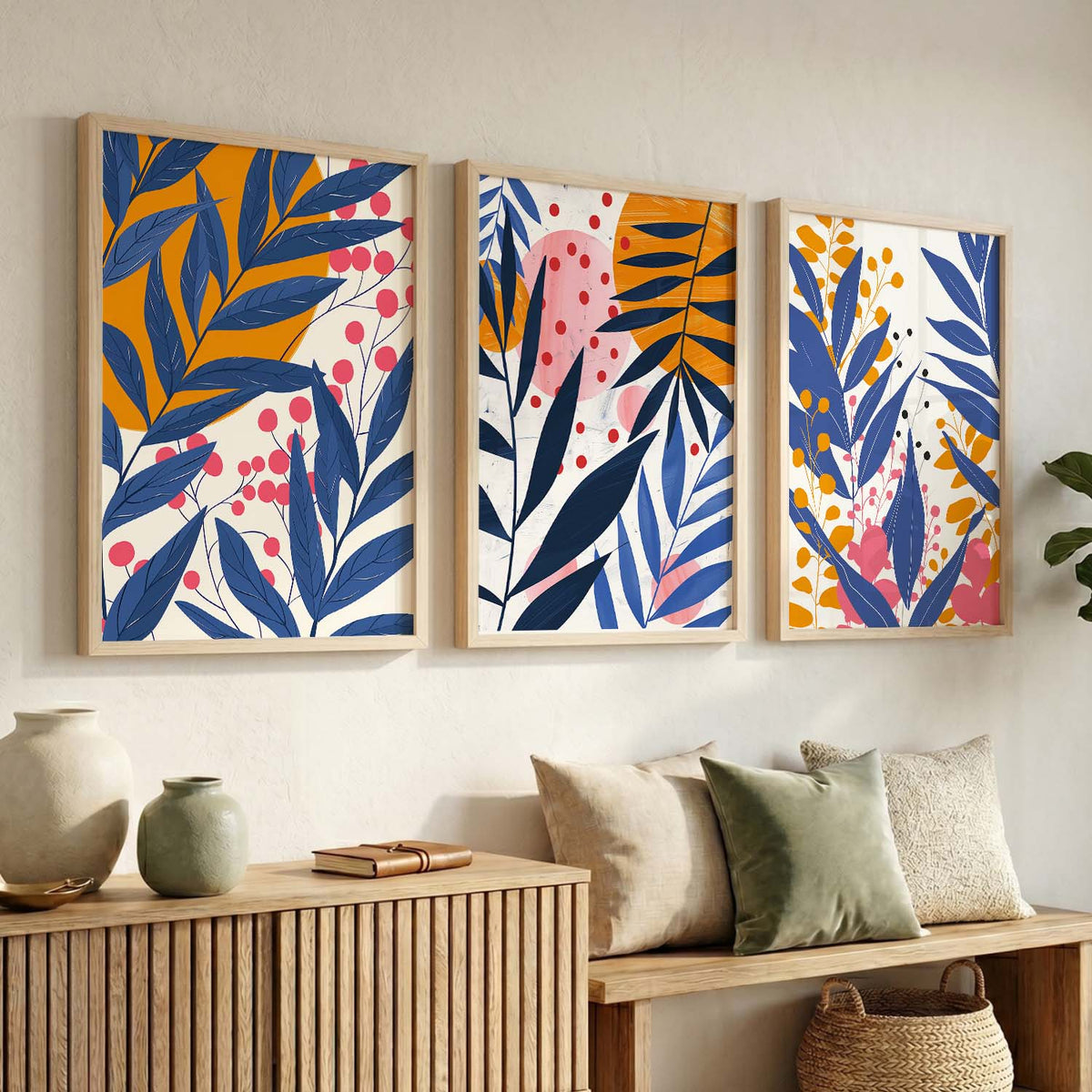 Floral Wall  Art Paintings for Living Room - Wall Poster With frames