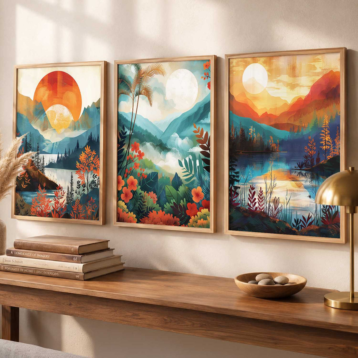 Modern  Wall  Art Paintings for Living Room - Wall Poster With frames