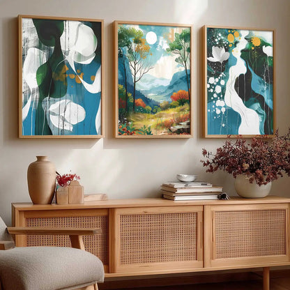 Modern    Wall  Art  Paintings for Living Room - Wall Poster With frames