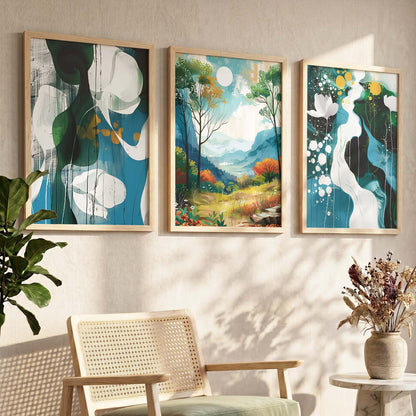 Modern    Wall  Art  Paintings for Living Room - Wall Poster With frames