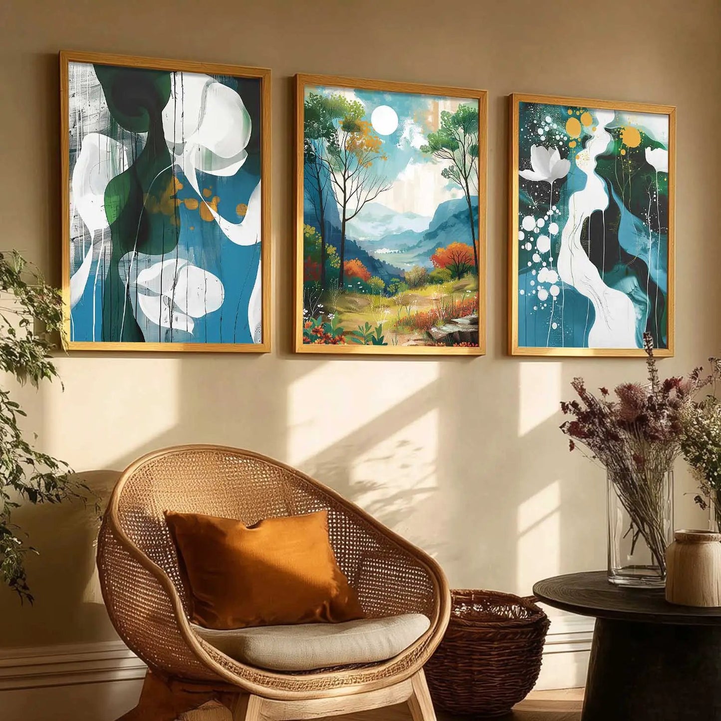 Modern    Wall  Art  Paintings for Living Room - Wall Poster With frames