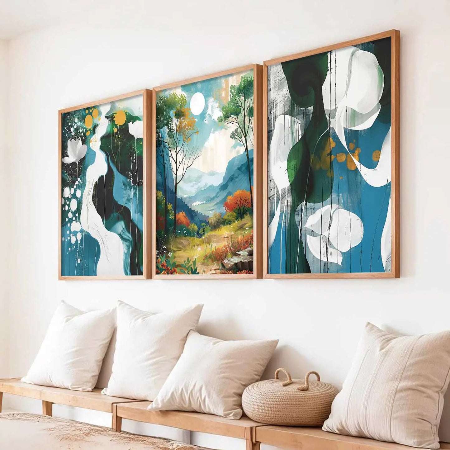 Modern    Wall  Art  Paintings for Living Room - Wall Poster With frames