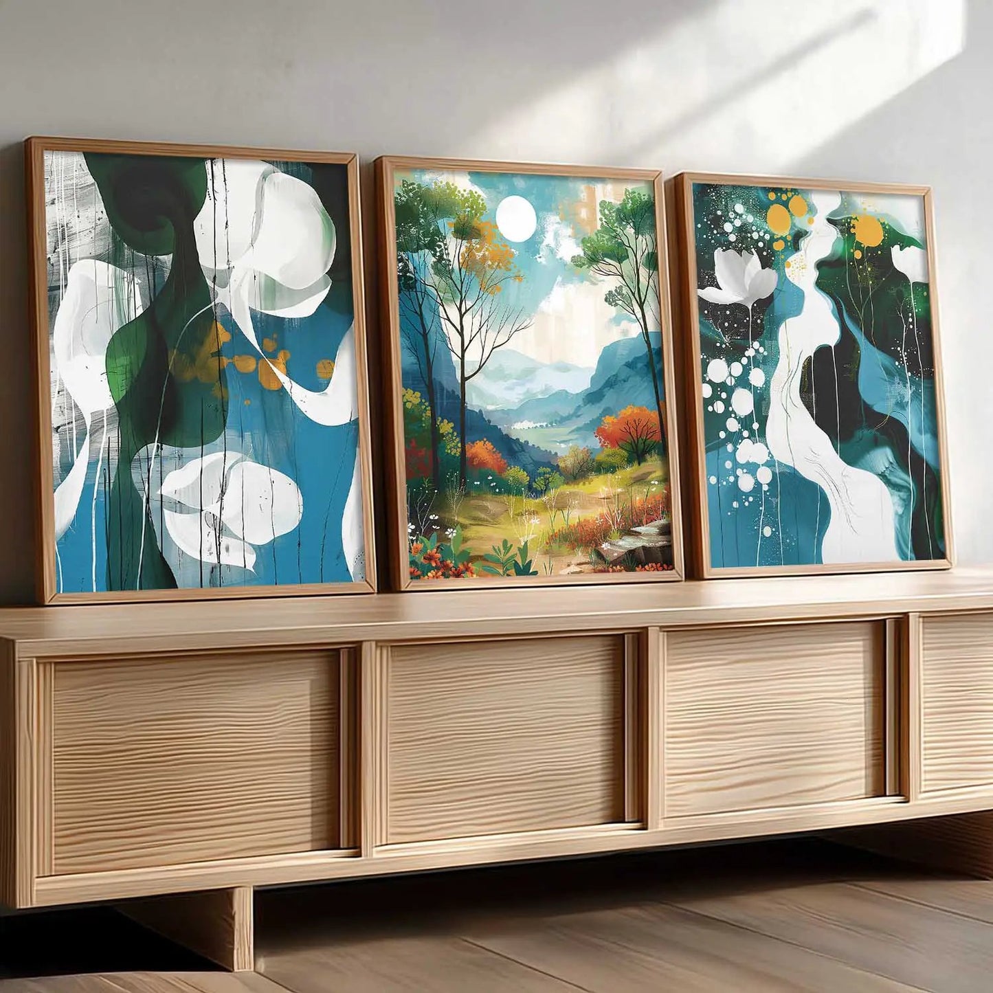 Modern    Wall  Art  Paintings for Living Room - Wall Poster With frames