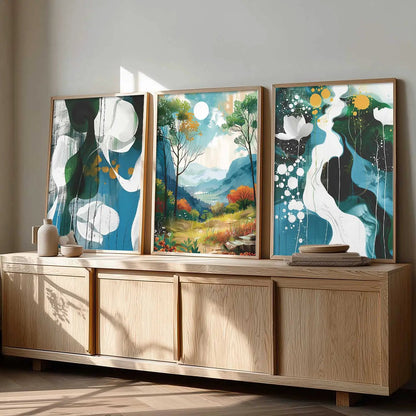 Modern    Wall  Art  Paintings for Living Room - Wall Poster With frames