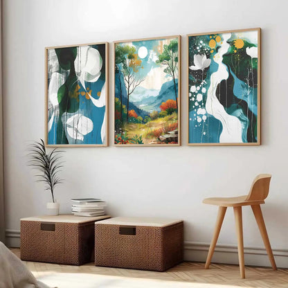 Modern    Wall  Art  Paintings for Living Room - Wall Poster With frames