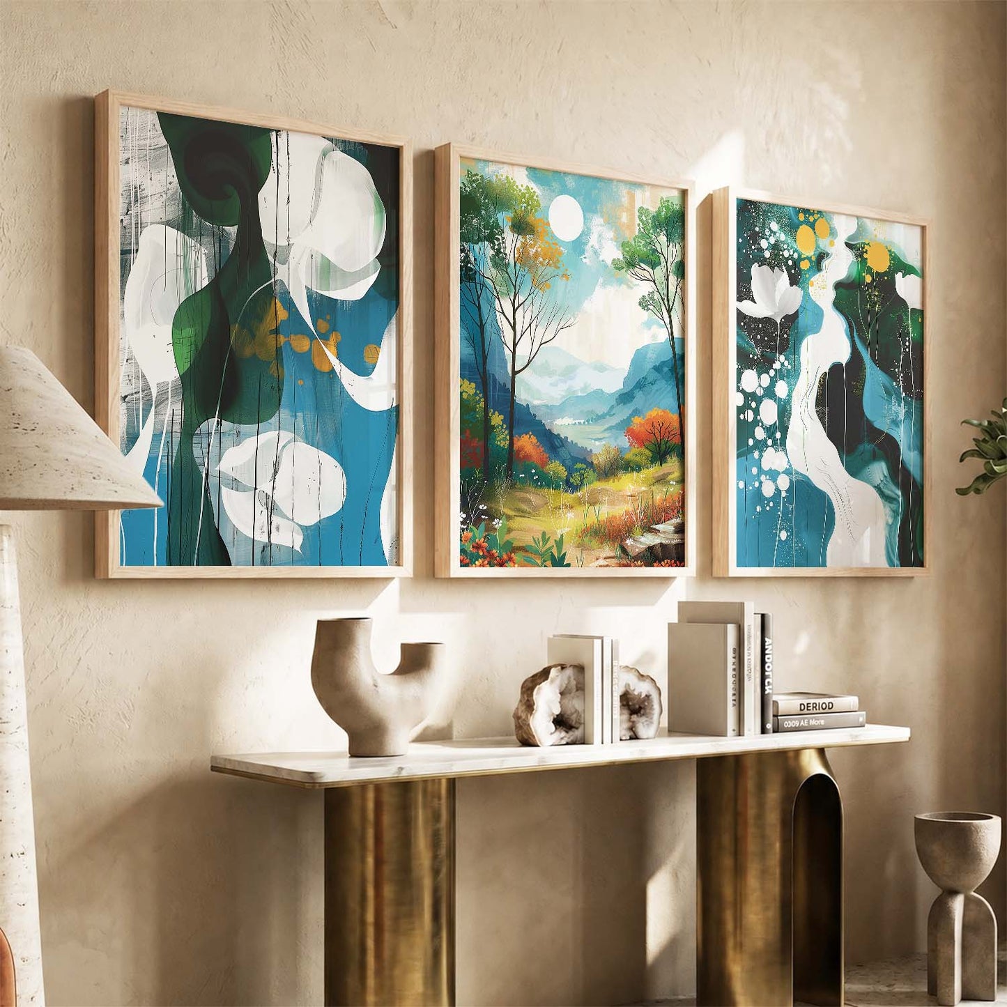 Modern    Wall  Art  Paintings for Living Room - Wall Poster With frames