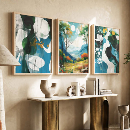 Modern    Wall  Art  Paintings for Living Room - Wall Poster With frames