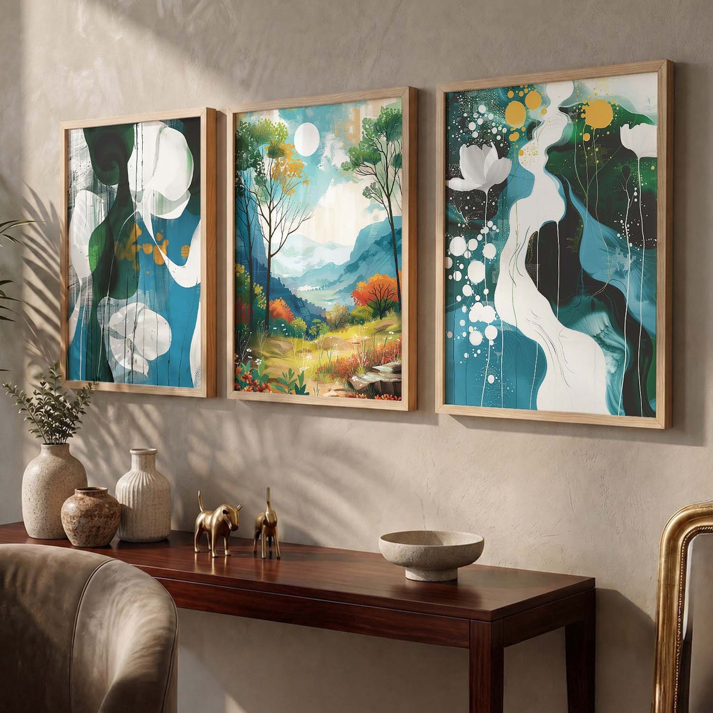 Modern    Wall  Art  Paintings for Living Room - Wall Poster With frames
