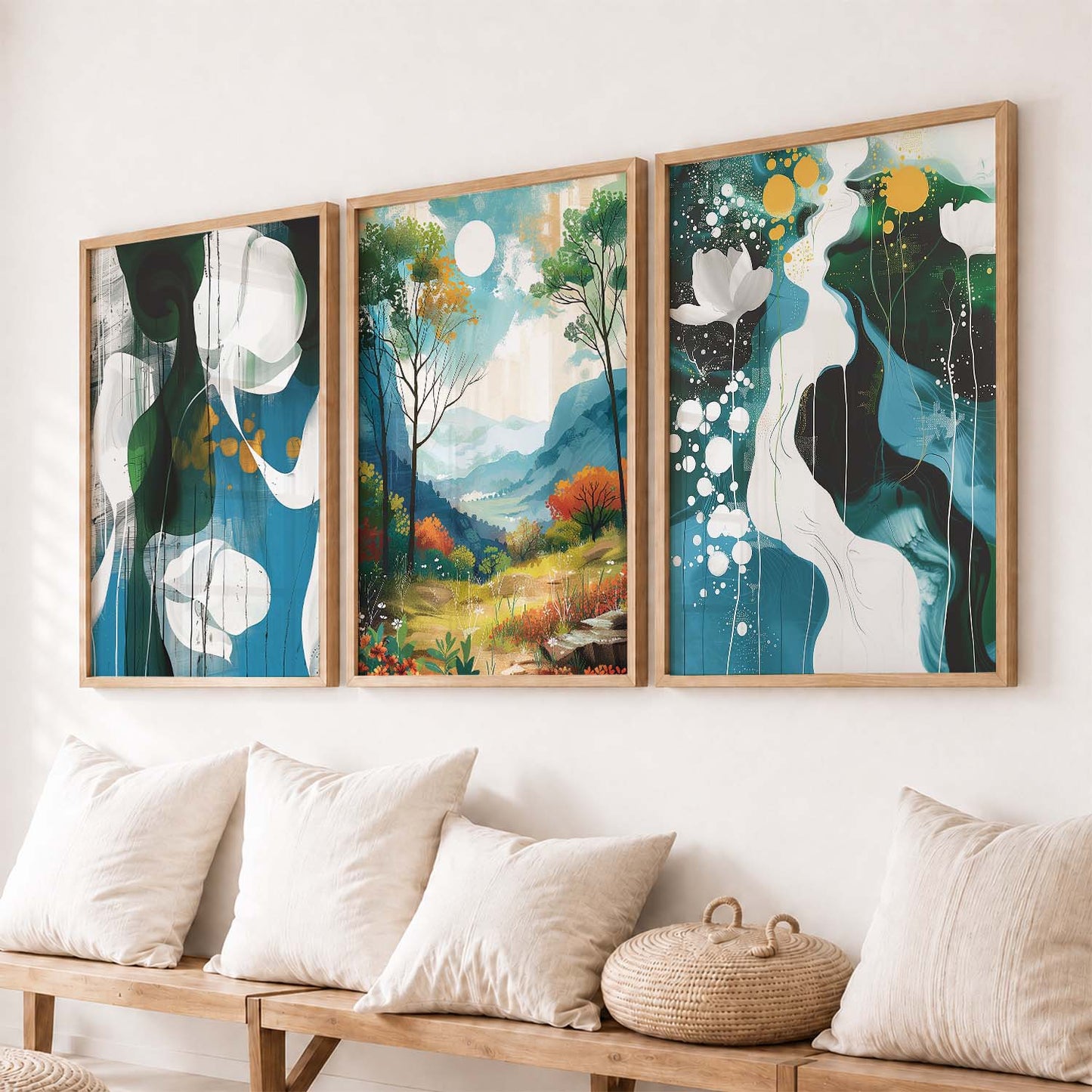 Modern    Wall  Art  Paintings for Living Room - Wall Poster With frames