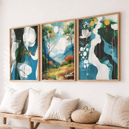 Modern    Wall  Art  Paintings for Living Room - Wall Poster With frames