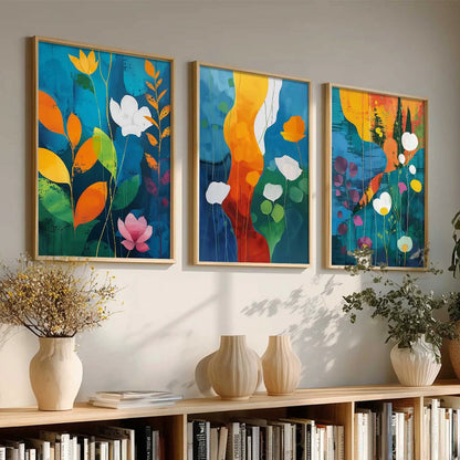 Floral  Wall  Art  Paintings for Living Room - Wall Poster With frames