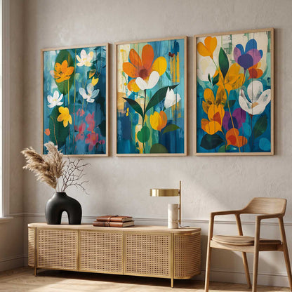 Floral   Wall  Art  Paintings for Living Room - Wall Poster With frames