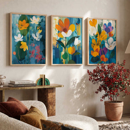 Floral   Wall  Art  Paintings for Living Room - Wall Poster With frames