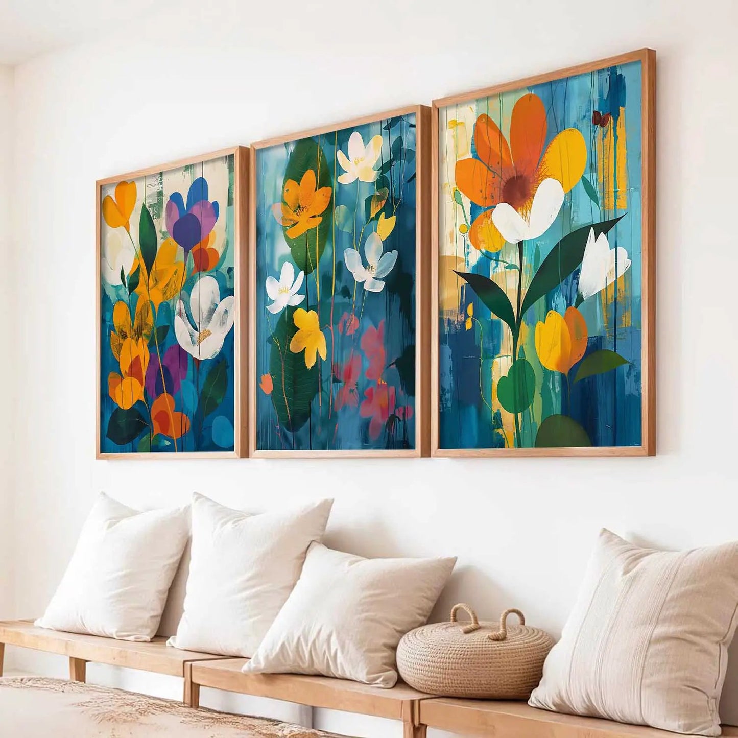Floral   Wall  Art  Paintings for Living Room - Wall Poster With frames