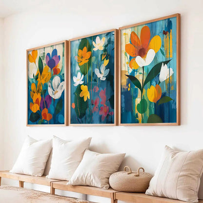 Floral   Wall  Art  Paintings for Living Room - Wall Poster With frames