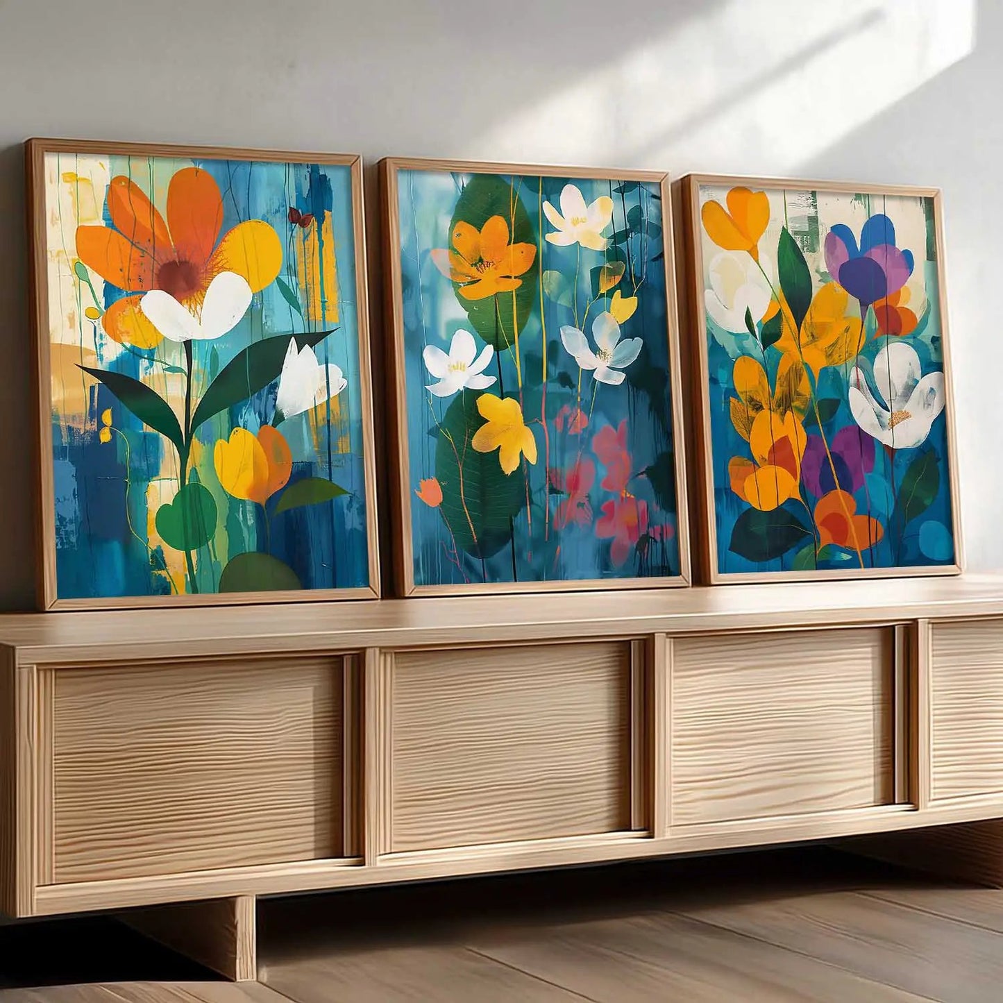 Floral   Wall  Art  Paintings for Living Room - Wall Poster With frames