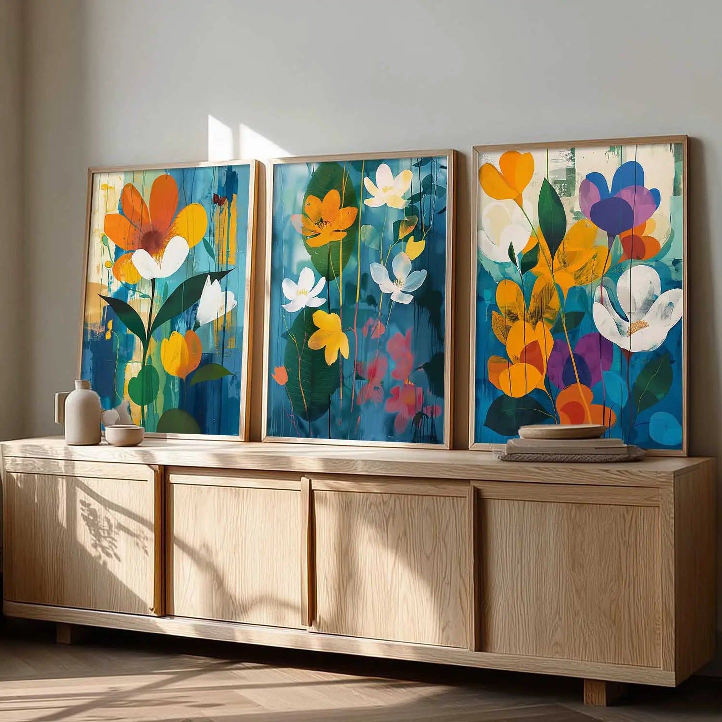 Floral   Wall  Art  Paintings for Living Room - Wall Poster With frames