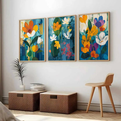 Floral   Wall  Art  Paintings for Living Room - Wall Poster With frames