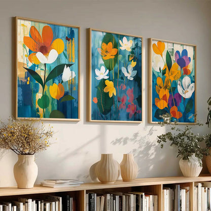 Floral   Wall  Art  Paintings for Living Room - Wall Poster With frames