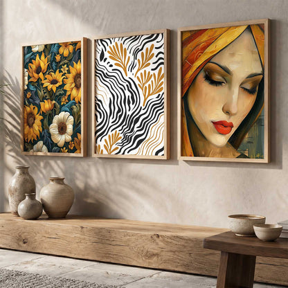 Modern  Wall  Art  Paintings for Living Room - Wall Poster With frames