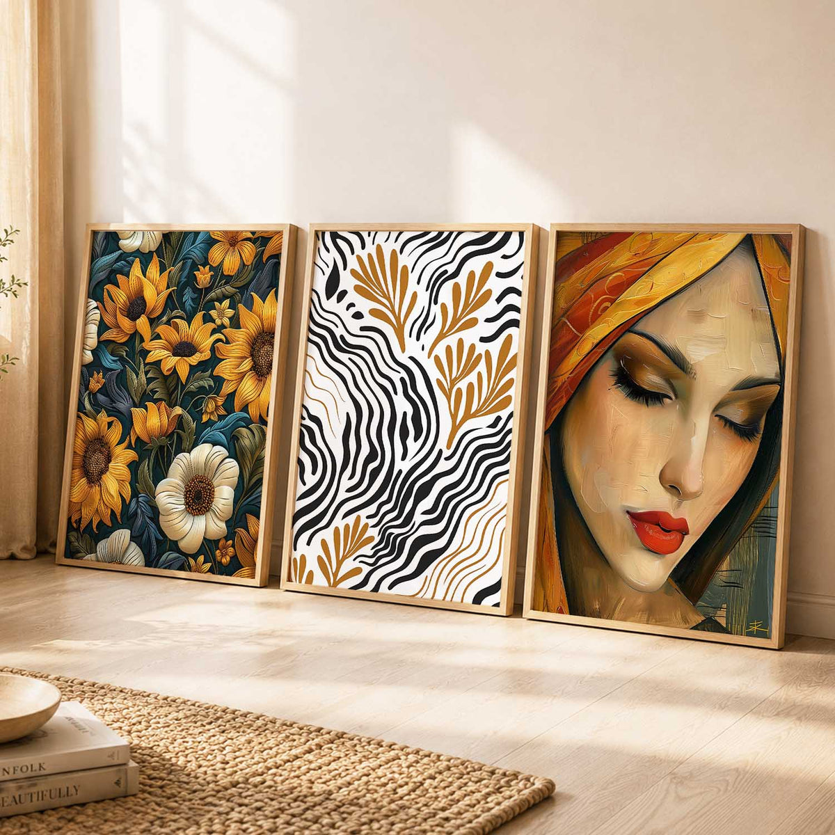 Modern  Wall  Art  Paintings for Living Room - Wall Poster With frames