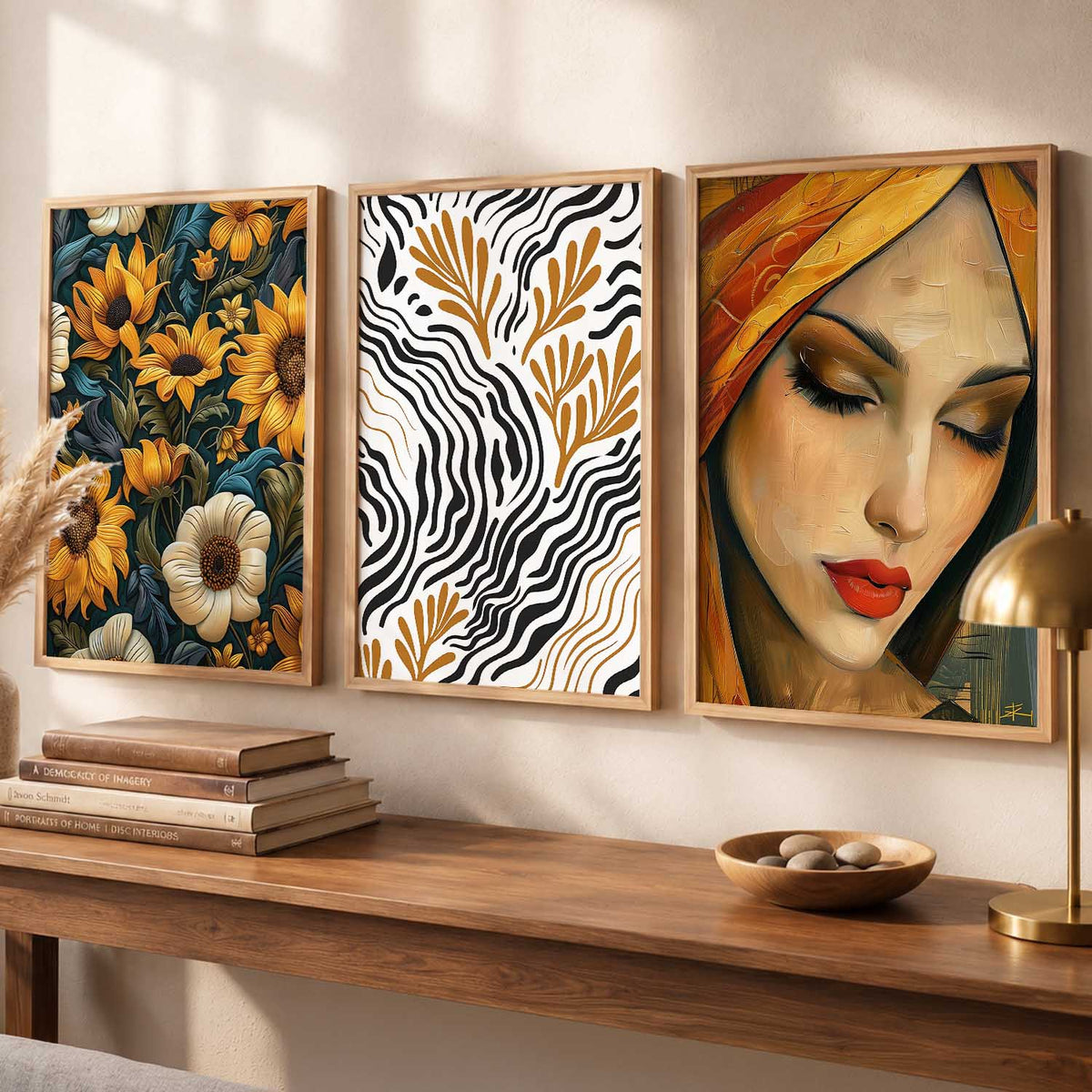 Modern  Wall  Art  Paintings for Living Room - Wall Poster With frames