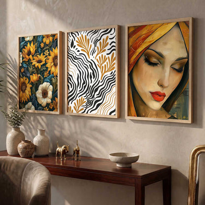 Modern  Wall  Art  Paintings for Living Room - Wall Poster With frames