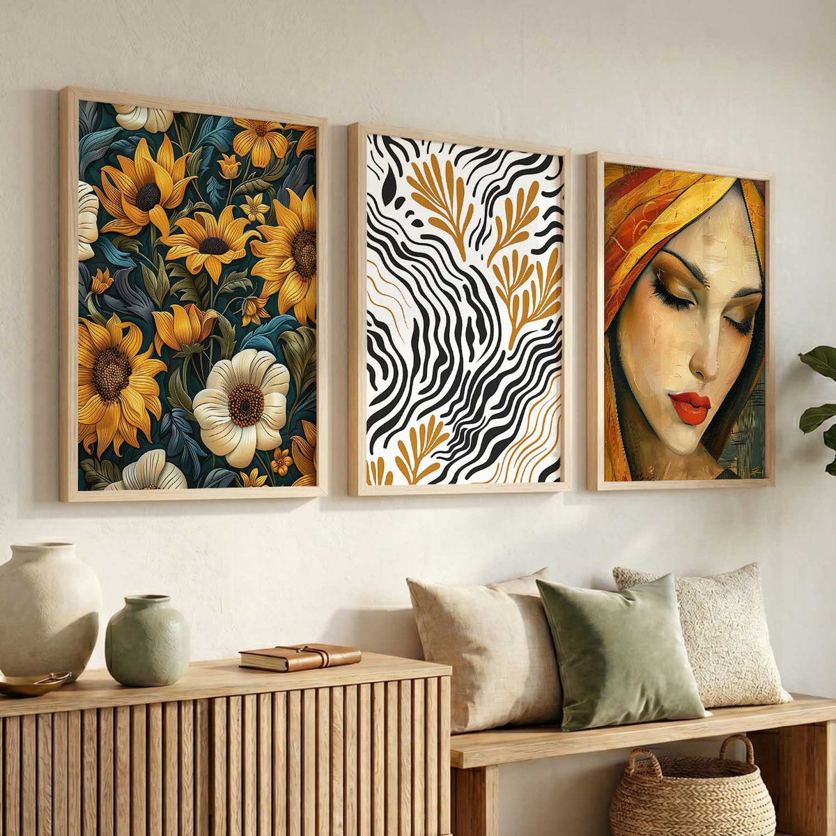 Modern  Wall  Art  Paintings for Living Room - Wall Poster With frames