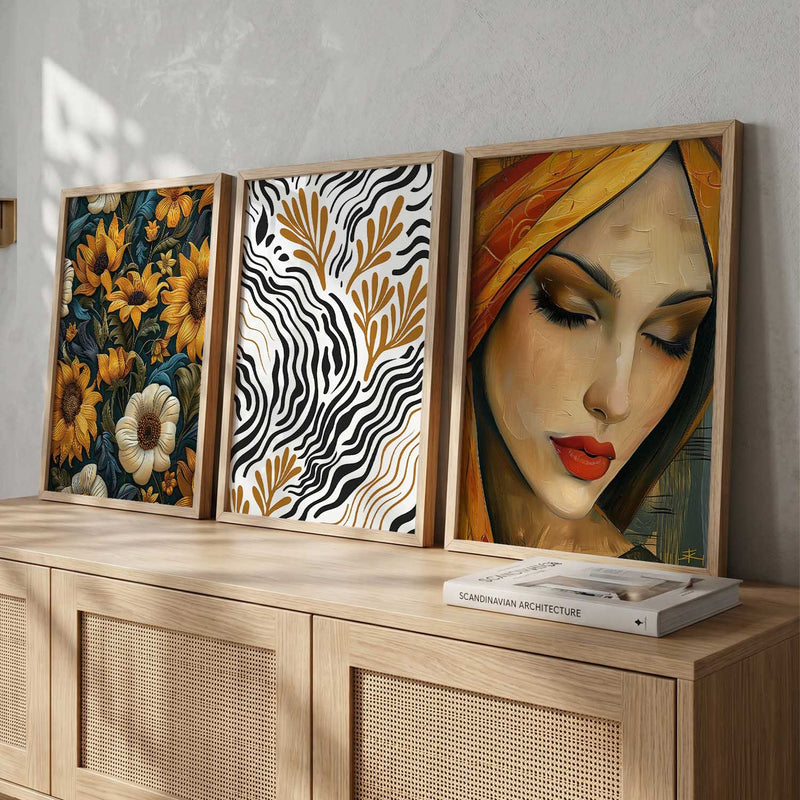 Modern  Wall  Art  Paintings for Living Room - Wall Poster With frames