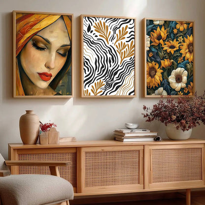 Modern  Wall  Art  Paintings for Living Room - Wall Poster With frames