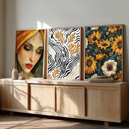Modern  Wall  Art  Paintings for Living Room - Wall Poster With frames